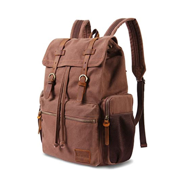 Laptop Canvas Backpack Leather Casual School College Bags Manufacturers, Suppliers in Goa