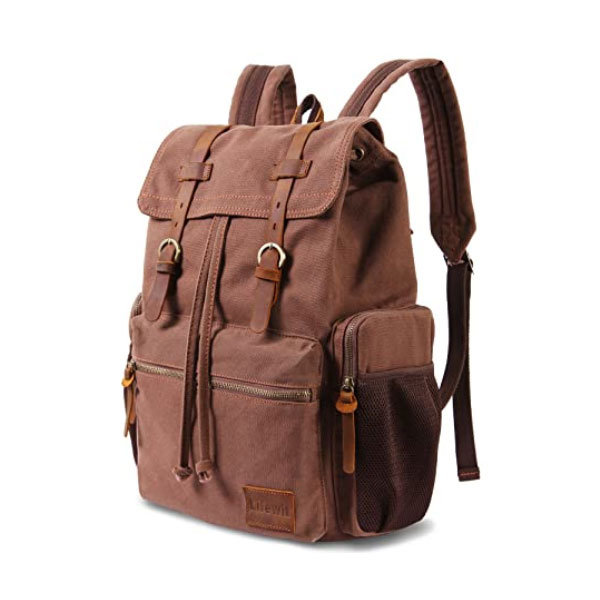 Laptop Canvas Backpack Leather Casual School College Bags Manufacturers, Suppliers in Madhya Pradesh