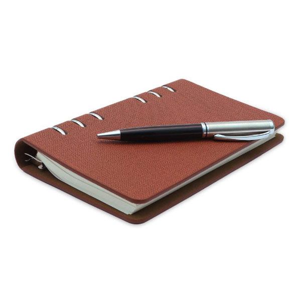 Brown Leather Business Undated Planner/Diary with Pen Manufacturers, Suppliers in Mizoram