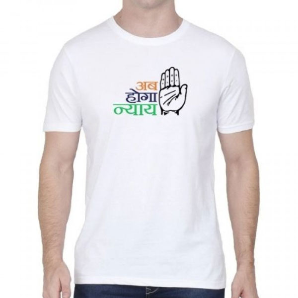 Typography Round Neck White T-Shirt Manufacturers, Suppliers in Tamil Nadu