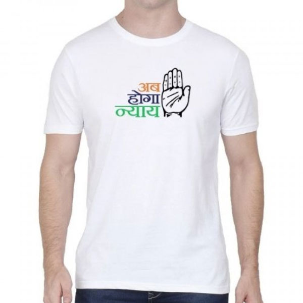 Typography Round Neck White T-Shirt Manufacturers, Suppliers in Madhya Pradesh