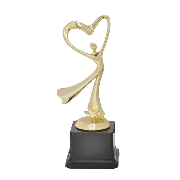 Silver Dancing Girl Shield with Heart Trophy Manufacturers, Suppliers in Goa