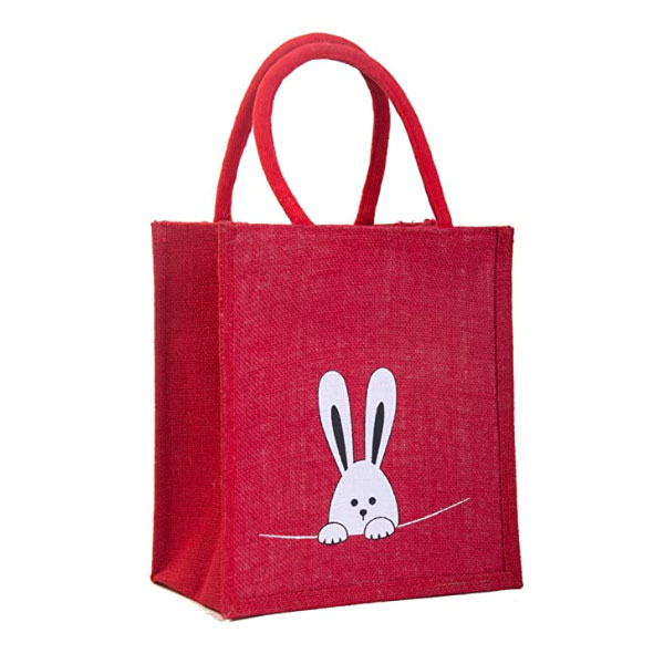 H&B Printed Rabbit Jute Lunch Bags Manufacturers, Suppliers in Mizoram