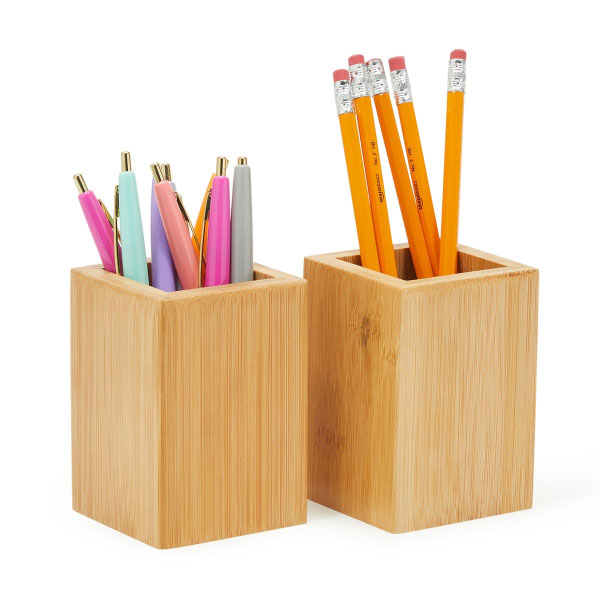 2 Pack Bamboo Wood Desk Pen Stand  Manufacturers, Suppliers in Uttar Pradesh