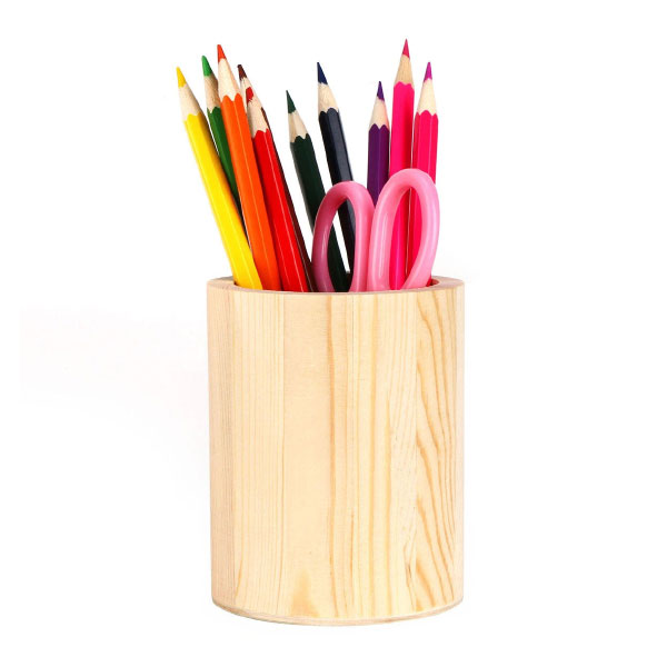 Wooden Round Pen/Pencil Holder  Manufacturers, Suppliers in Bemetara