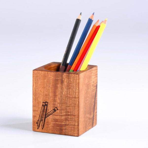 Wooden Square Pen/Pencil Holder Manufacturers, Suppliers in Chandigarh
