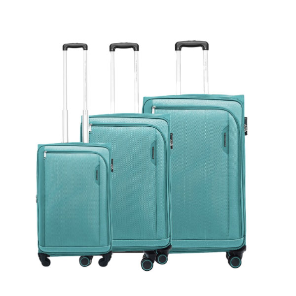 Polyester Luggage Set of 3 Cyan Trolley Bags Manufacturers, Suppliers in Gujarat