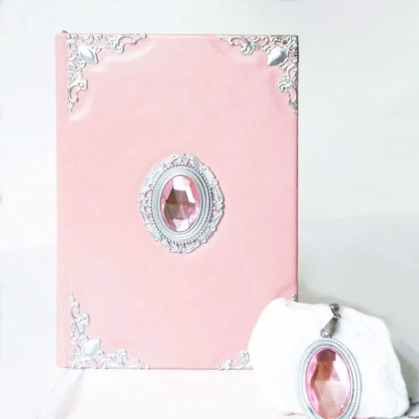 Pink Leather Journal Diary with Pendant Set for Womens Manufacturers, Suppliers in Kerala