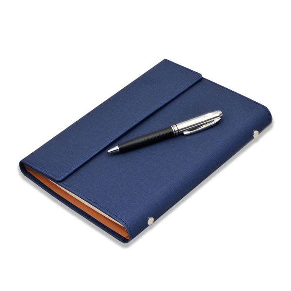 Blue Leather Personal Dairy with Pen Manufacturers, Suppliers in East Godavari