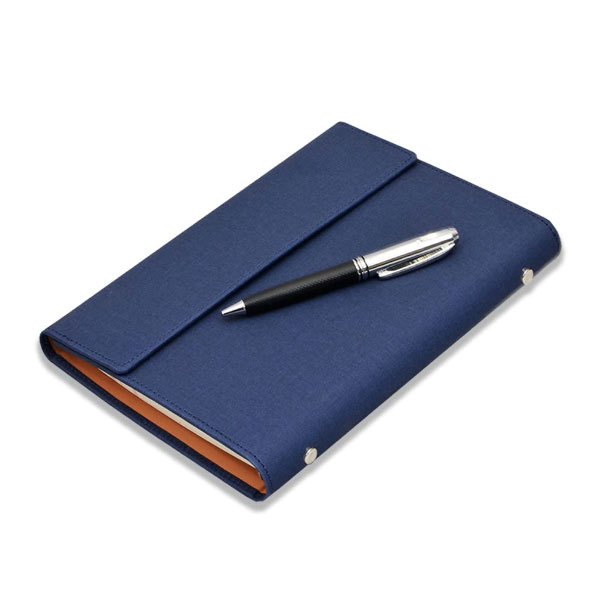 Blue Leather Personal Dairy with Pen Manufacturers, Suppliers in Alappuzha