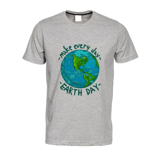 Graphic Print Round Neck Grey T-Shirt Manufacturers, Suppliers in Dharamsala